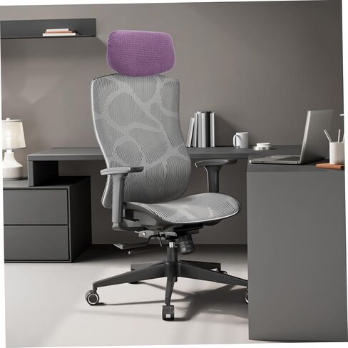 Homoyoyo Elastic Headrest Cover for Office and Gaming Chairs Cushion Sleeve Against Stains and Hair Soft Material for Comfortable Use in Saudi Arabia