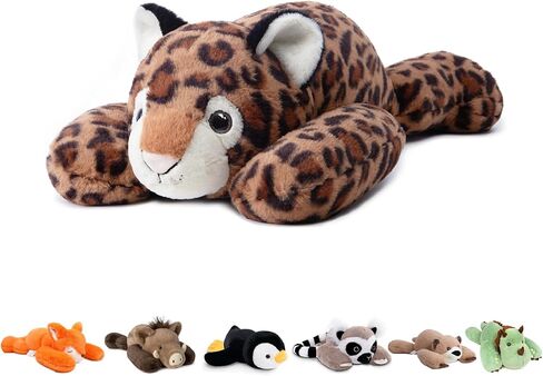 Niuniu Daddy 20" Weighted Stuffed Plush Animal for Kids Adults (Stuffed Leopard 3.3 Pound) in Kuwait