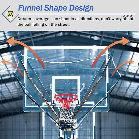 شبكة كرة السلة المرتدة - منحدر 45 درجة يضمن مسار إرجاع متوقع، دعامات 90 درجة تتكيف مع وضعك، وتحسن كل دقيقة تدريب in Kuwait