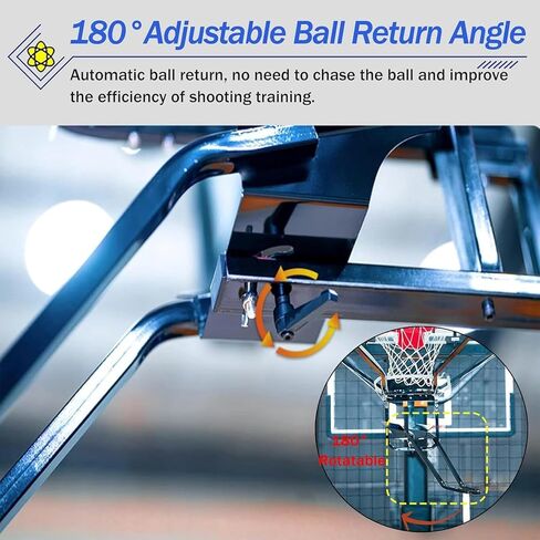 شبكة كرة السلة المرتدة - منحدر 45 درجة يضمن مسار إرجاع متوقع، دعامات 90 درجة تتكيف مع وضعك، وتحسن كل دقيقة تدريب in Kuwait