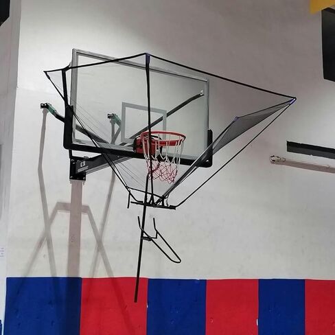 جهاز تدريب كرة السلة ريبوندر مع نظام إرجاع الكرة بزاوية 180 درجة ومسار دوار، معدات تدريب كرة السلة شديدة التحمل in Kuwait