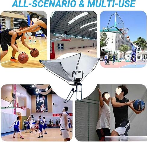 جهاز تدريب كرة السلة ريبوندر مع نظام إرجاع الكرة بزاوية 180 درجة ومسار دوار، معدات تدريب كرة السلة شديدة التحمل in Kuwait