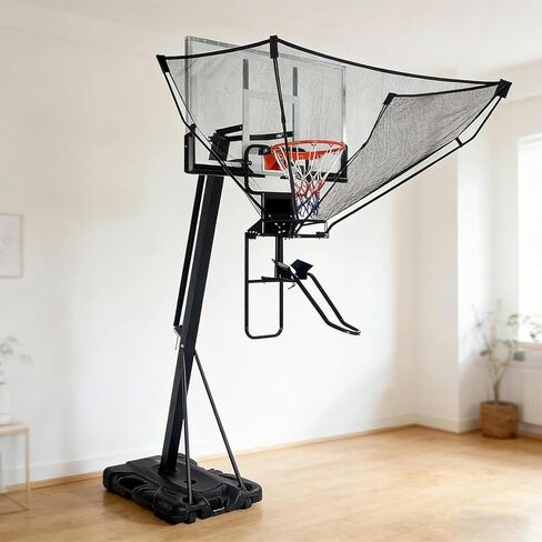 جهاز تدريب كرة السلة ريبوندر مع نظام إرجاع الكرة بزاوية 180 درجة ومسار دوار، معدات تدريب كرة السلة شديدة التحمل in Kuwait