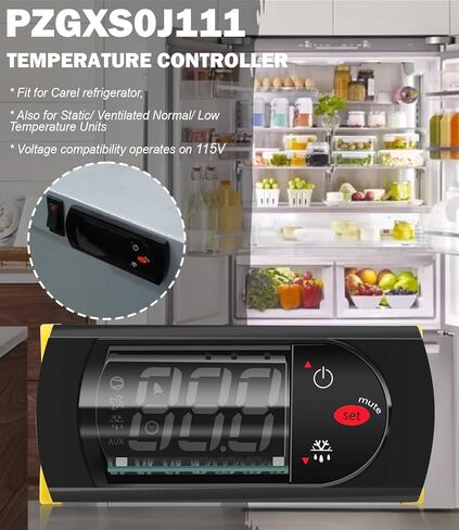 PZGXS0J111 Temperature Controller, Digital Thermostat with 2 NTC Temperature Sensor Probe Fit for Carel and All Refrigerator Types, 115V in Saudi Arabia