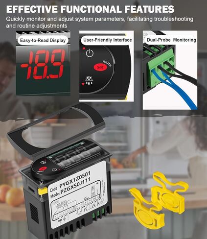 PZGXS0J111 Temperature Controller, Digital Thermostat with 2 NTC Temperature Sensor Probe Fit for Carel and All Refrigerator Types, 115V in Saudi Arabia
