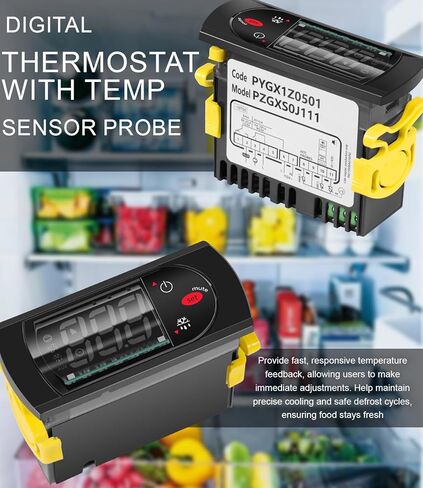 PZGXS0J111 Temperature Controller, Digital Thermostat with 2 NTC Temperature Sensor Probe Fit for Carel and All Refrigerator Types, 115V in Saudi Arabia