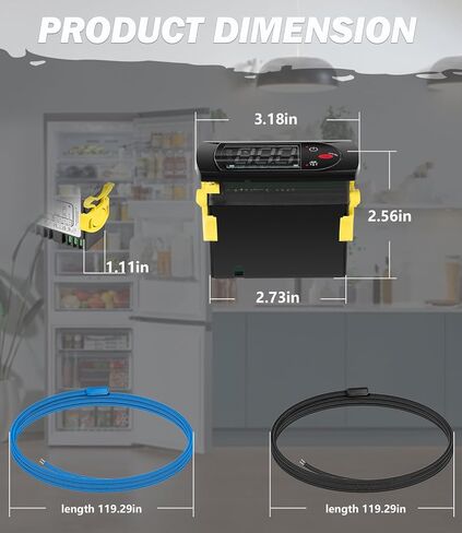 PZGXS0J111 Temperature Controller, Digital Thermostat with 2 NTC Temperature Sensor Probe Fit for Carel and All Refrigerator Types, 115V in Saudi Arabia