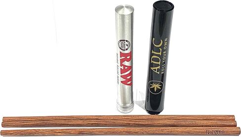 بوكر خشبي طبيعي كبير RAW (3 عبوات) بالإضافة إلى أنبوب من الألومنيوم الخام مع أنبوب DeLaCruzV. in Kuwait