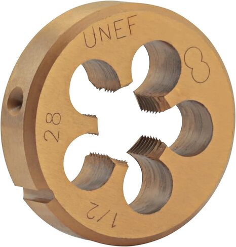 مجموعة الصنبور والقوالب المطلية بـ 1/2 بوصة -28 UNEF، مطلية بالتيتانيوم 1/2 × 28 UNEF HSS صنبور لولبي وأداة سبيكة فولاذية دائرية الشكل باليد اليمنى in Saudi Arabia