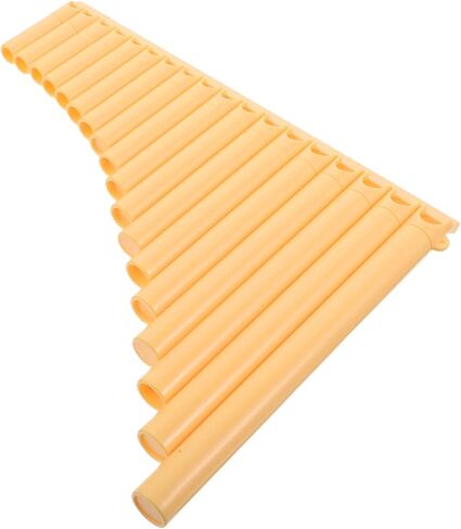 Milisten 16-tube Yellow Pan Flute for Beginners – Portable Traditional Folk Panpipe Instrument for Students, Outdoor Performance, School Music Class, Handmade Chinese Wind Instrument in Saudi Arabia