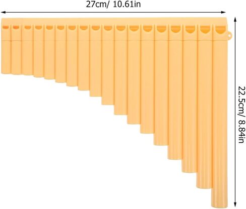 Milisten 16-tube Yellow Pan Flute for Beginners – Portable Traditional Folk Panpipe Instrument for Students, Outdoor Performance, School Music Class, Handmade Chinese Wind Instrument in Saudi Arabia