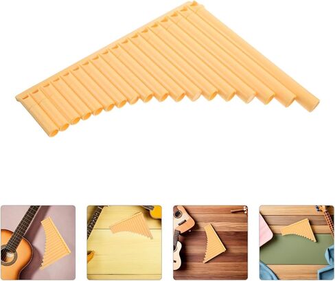 Milisten 16-tube Yellow Pan Flute for Beginners – Portable Traditional Folk Panpipe Instrument for Students, Outdoor Performance, School Music Class, Handmade Chinese Wind Instrument in Saudi Arabia
