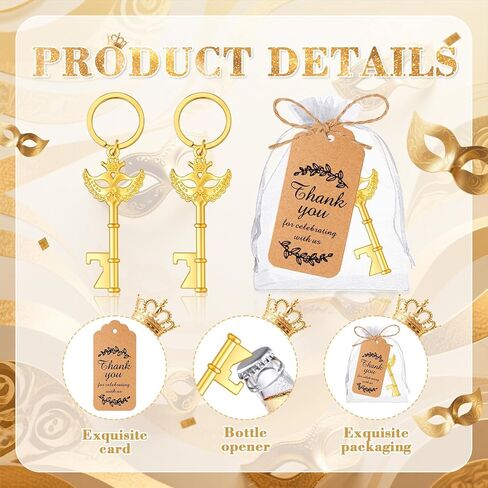 50Pcs Masquerade Party Favors Mask Design Bottle Openers for Masquerade Mask Party Wedding Favors Bridal Shower Party Masquerade Ball Decor for Girls Quinceanera Birthday in Kuwait