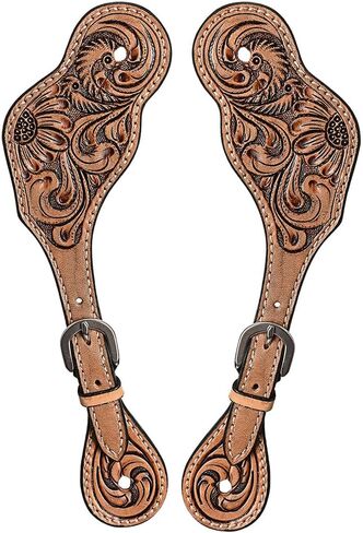 أحزمة جلدية سبيرز للبالغين المرأة الغربية حفز ركوب الخيل عرض سباق برميل وحزام روديو النساء البالغات in Kuwait