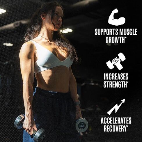 Jacked Factory Creatine + Peptides - Creatine Monohydrate and PeptiStrong Peptides for Muscle Growth and Reduced Muscle Breakdown - Unflavored - 50 Servings in Kuwait