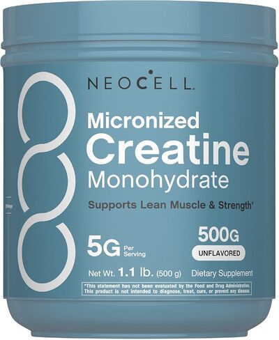 NeoCell Creatine Monohydrate Powder | 1.1 lb | Unflavored | Micronized Supplement | for Women and Men in Kuwait