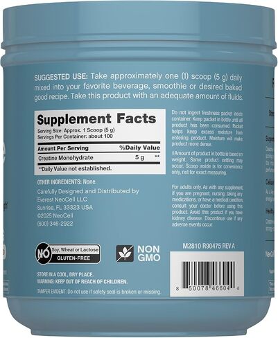 NeoCell Creatine Monohydrate Powder | 1.1 lb | Unflavored | Micronized Supplement | for Women and Men in Kuwait