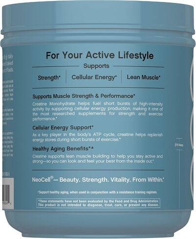 NeoCell Creatine Monohydrate Powder | 1.1 lb | Unflavored | Micronized Supplement | for Women and Men in Kuwait