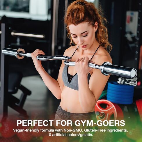 علكات الكرياتين للرجال والنساء - علكات الكرياتين أحادية الهيدرات القابلة للمضغ مع التورين وفيتامين ب12، 5 جرام كرياتين لكل حصة، نباتية، نكهة الفراولة، 120 قطعة in Kuwait