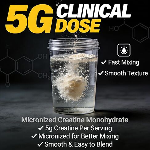 Creatine Monohydrate Stick Packs 5g – 60 Single Serve Creatine Packets, Micronized Creatine Powder for Men & Women, Travel Creatine Packets, Unflavored Pre & Post Workout Supplement in Kuwait