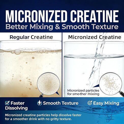 Creatine Monohydrate Stick Packs 5g – 60 Single Serve Creatine Packets, Micronized Creatine Powder for Men & Women, Travel Creatine Packets, Unflavored Pre & Post Workout Supplement in Kuwait