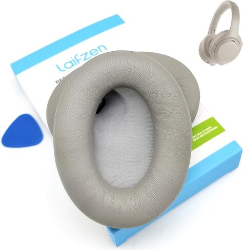 Lambskin XM4 Earpads for Sony WH-1000XM4 Headphones Replacement 1000 XM 4 Real Sheepskin Leather Ear Pads Cushions Earmuffs Cups Covers (Black) in Saudi Arabia