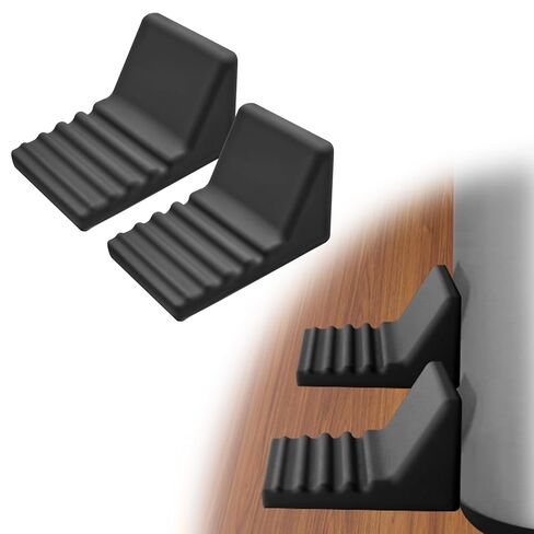 4 قطع من واقي جدار سلة المهملات عالي التحمل، ممتص الصدمات من السيليكون لصناديق القمامة المربعة والمستديرة، واقي جدار سلة المهملات بدون حفر للمطبخ وأرضية المكتب (رمادي) in Kuwait