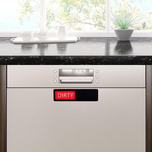 Dishwasher Magnet Clean Dirty Dishwasher Sign, 7X 2 Inches, Black in Saudi Arabia