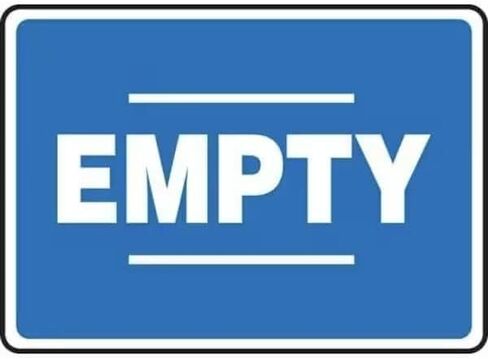 CHEMICAL DRUM SIGN EMPTY 7 in x 10 in, Mfr: MCPG583VS-A in Saudi Arabia