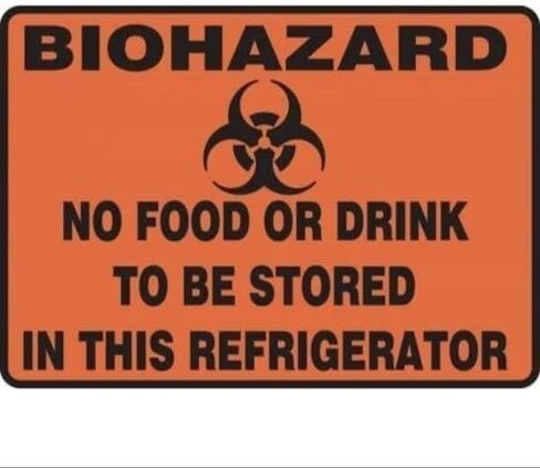 BIOHAZARD SAFETY SIGN NO FOOD OR, Mfr: MBHZ506XL-A in Saudi Arabia