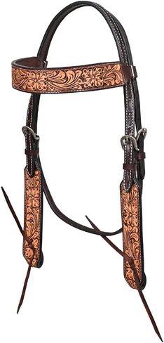 Hilason Western Horse Headstall Twhall مجموعة الأزهار الجلدية الأمريكية | تكا للخيول in Kuwait