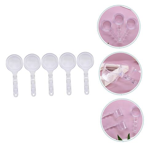 5Pcs Transparent Facial Mask Measuring Scoops Powder Spoons for Beauty Tools Lightweight and Easy to Clean for Laboratories and Kitchens in Saudi Arabia