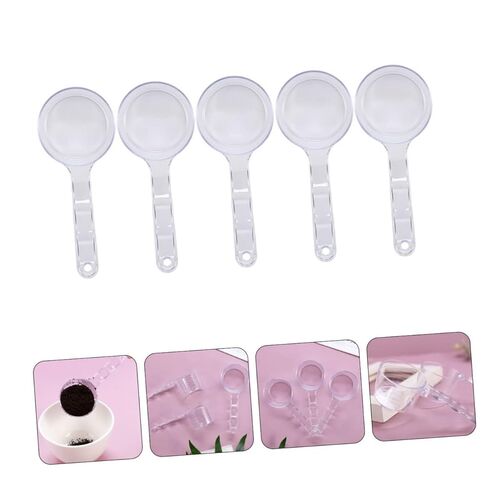 5Pcs Transparent Facial Mask Measuring Scoops Powder Spoons for Beauty Tools Lightweight and Easy to Clean for Laboratories and Kitchens in Saudi Arabia