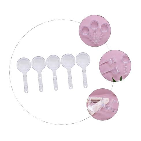 5Pcs Transparent Facial Mask Measuring Scoops Powder Spoons for Beauty Tools Lightweight and Easy to Clean for Laboratories and Kitchens in Saudi Arabia