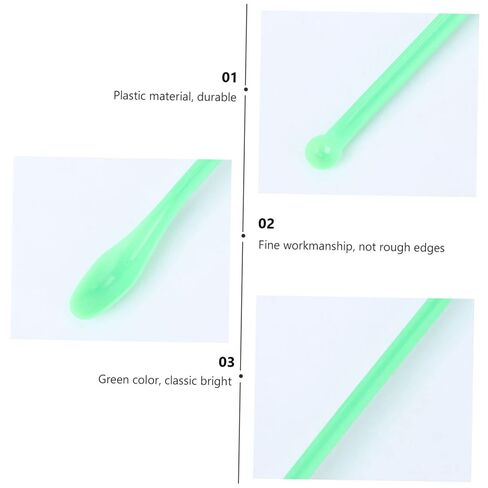 VALICLUD 100Pcs Plastic Sampling Spoons Green Mixing Scoops for Laboratory Use for Powder and Granule Measurement and Versatile Spatulas for Home Lab and Restaurant in Saudi Arabia