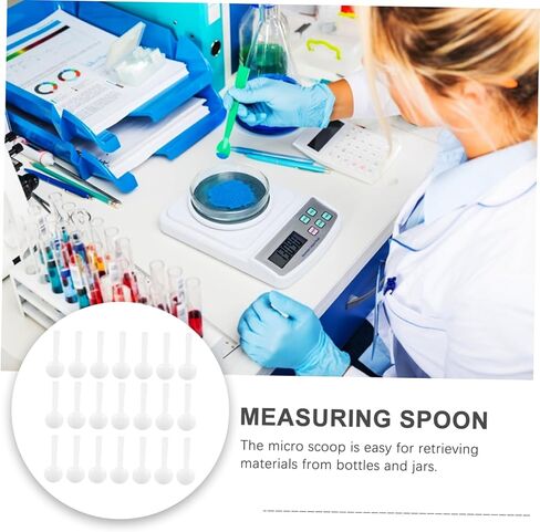 100Pcs Plastic Smidgen Spoons Micro Measuring for Durable Utensils Ergonomic Design for Easy in Saudi Arabia