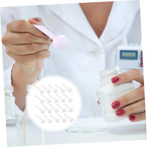 100 قطعة مجموعة ملاعق القياس البلاستيكية 1 جرام المتاح PP المجارف الصغيرة لقياس المسحوق للمختبرات الطبخ والخبز in Saudi Arabia