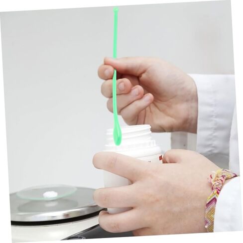 VALICLUD 100 PCS Plastic Laboratory Mixing Spoons Sampling Scoops and Spatulas for Powders and Gel for Chemical Experiments and Lab Use in Kuwait