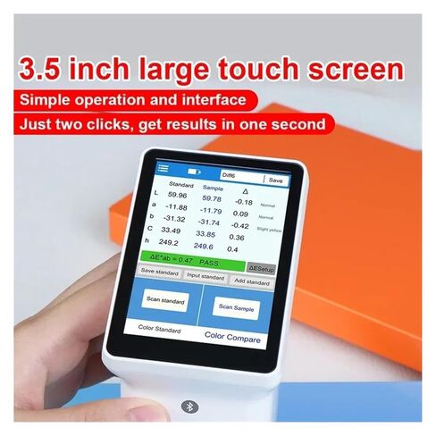 مقياس الألوان المحمول LS173 D/8 درجة محلل الألوان الرقمي مع شاشات اللمس 8 مم لطلاء السيارات البلاستيك حساسية عالية، خطأ منخفض in Kuwait