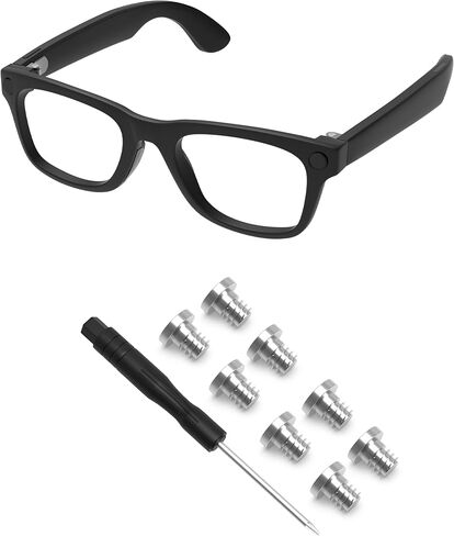 1Pc Screwdriver & 4Pcs Replacement Temple Screw Set for Ray-Ban Meta Wayfarer/Skyler/Headliner (Gen 2) & Oakley Meta HSTN AI Glasses - Silver in Saudi Arabia