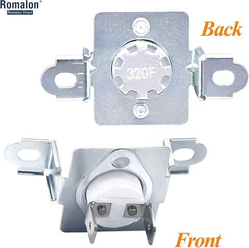 Romalon Thermal Cut Off Fuse DC96-00887A WP35001193 متوافق مع Samsung Dryer Assembly Bracket Thermostat استبدال الجزء DC96-00887C 2074129 AP5966894 - حزمة من 3 in Saudi Arabia