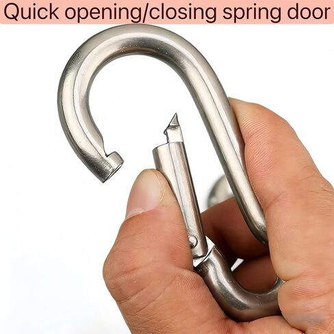 4 قطع من مشابك حلقة التثبيت شديدة التحمل، خطاف زنبركي لمنع الصدأ المجلفن مقاس 3.15 بوصة للصالة الرياضية، والمشي لمسافات طويلة، وسلاسل الحيوانات الأليفة، والتخييم، وتعليق النباتات، وحلقة مفاتيح، بوزن 440 رطلًا in Kuwait
