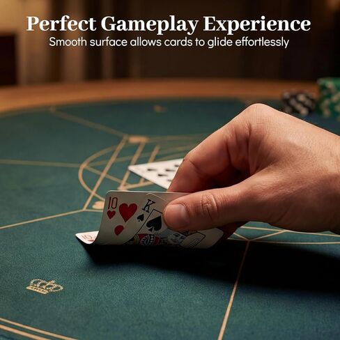 Giantex 40" Poker Table Top, 8 Player Foldable Texas Holdem Poker Mat with Carrying Bag, 3 mm Rubber Foam, Portable Anti-Slip Rubber Poker Table Mat for Casino Card Games in Saudi Arabia