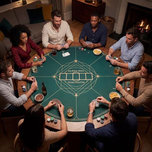 Giantex 40" Poker Table Top, 8 Player Foldable Texas Holdem Poker Mat with Carrying Bag, 3 mm Rubber Foam, Portable Anti-Slip Rubber Poker Table Mat for Casino Card Games in Saudi Arabia