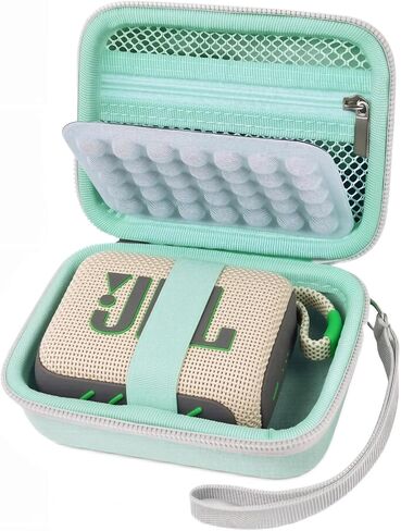 GWCASE Speaker Case for JBL GO 4 / for JBL Go 3 / for JBL Go 3 Eco Ultra, Portable Bluetooth Speaker Storage Box with Zipper Mesh Pocket & Wrist Strap (Case Only) - Pink in Kuwait