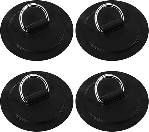 Xinjoduz 4PCS Stainless Steel D Kayak Paddle Drip Rings Patch Waterproof PVC Repair Patchs Pad Paddle Board Accessories for Inflatable Boat Dinghy Kayak Surfboard Rafting Canoe, No Glue Include in Saudi Arabia