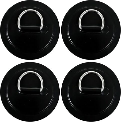 Xinjoduz 4PCS Stainless Steel D Kayak Paddle Drip Rings Patch Waterproof PVC Repair Patchs Pad Paddle Board Accessories for Inflatable Boat Dinghy Kayak Surfboard Rafting Canoe, No Glue Include in Saudi Arabia