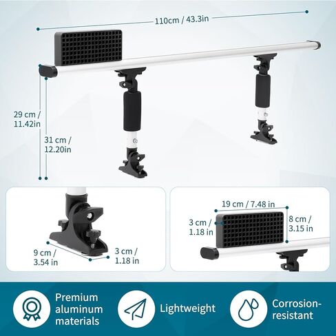 Kayak Trolling Motor Mount,Aluminum Outboard Motor Bracket Holder Kit for Fishing Kayak,Universal Scupper Holes & Track System,No Drill Installation,Rust-Proof & Adjustable in Kuwait