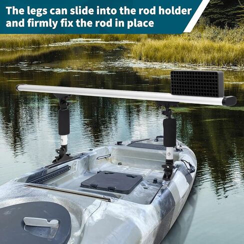 Kayak Trolling Motor Mount,Aluminum Outboard Motor Bracket Holder Kit for Fishing Kayak,Universal Scupper Holes & Track System,No Drill Installation,Rust-Proof & Adjustable in Kuwait