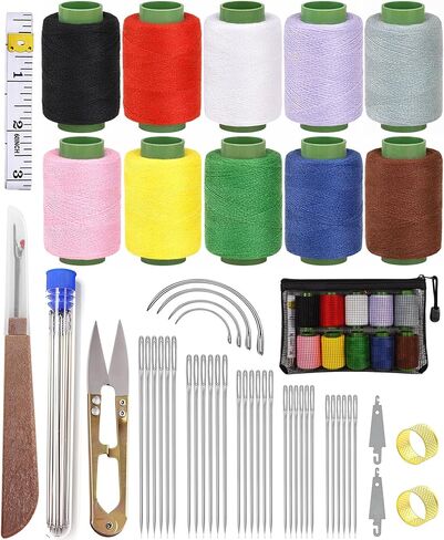 مجموعة أدوات الخياطة 37pcs ، مجموعة إبرة الخياطة الصلب ، Threader و Threadle Repair Kit Threaders Edele لخياطة اليد in Kuwait